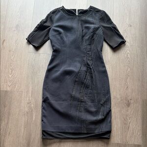 Elie Tahari Elegant Black Long Sleeve Dress